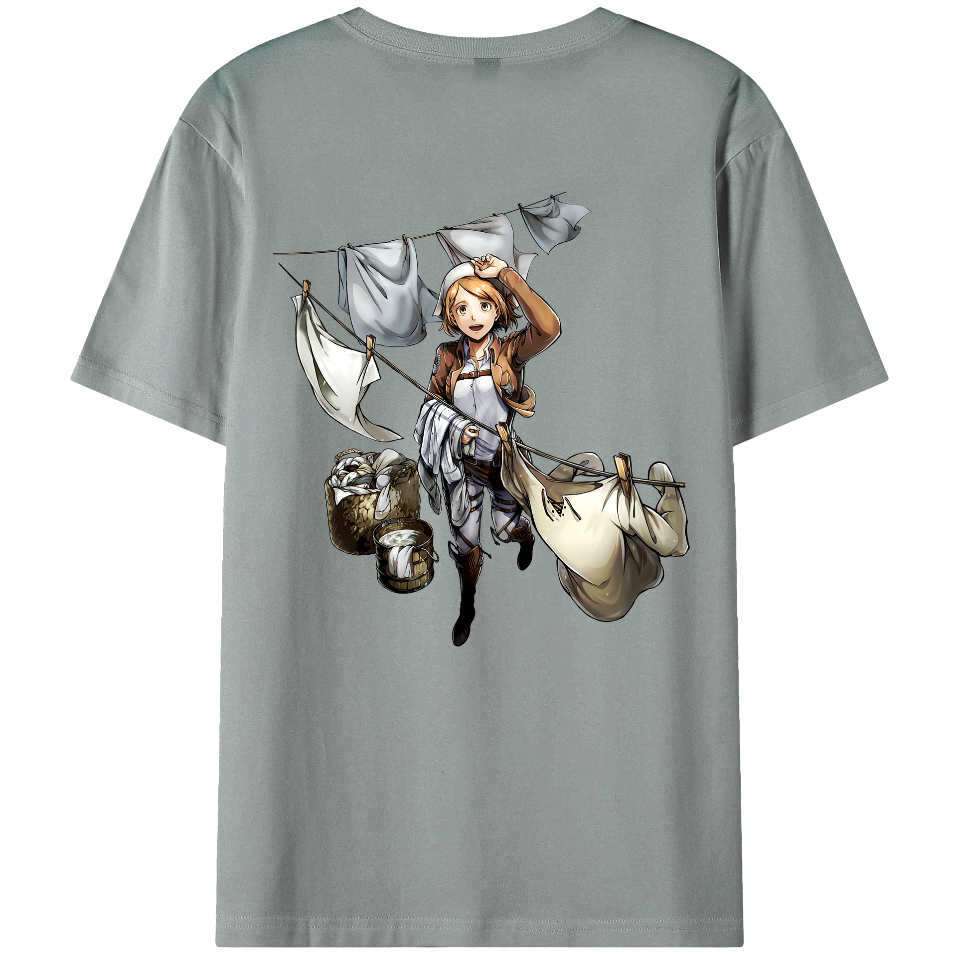 （画像用） 進撃の巨人 ペトラ·ラル Attack on Titan Petra Rall 綿100％ メンズ半袖Tシャツ（バックプリント） 通気性